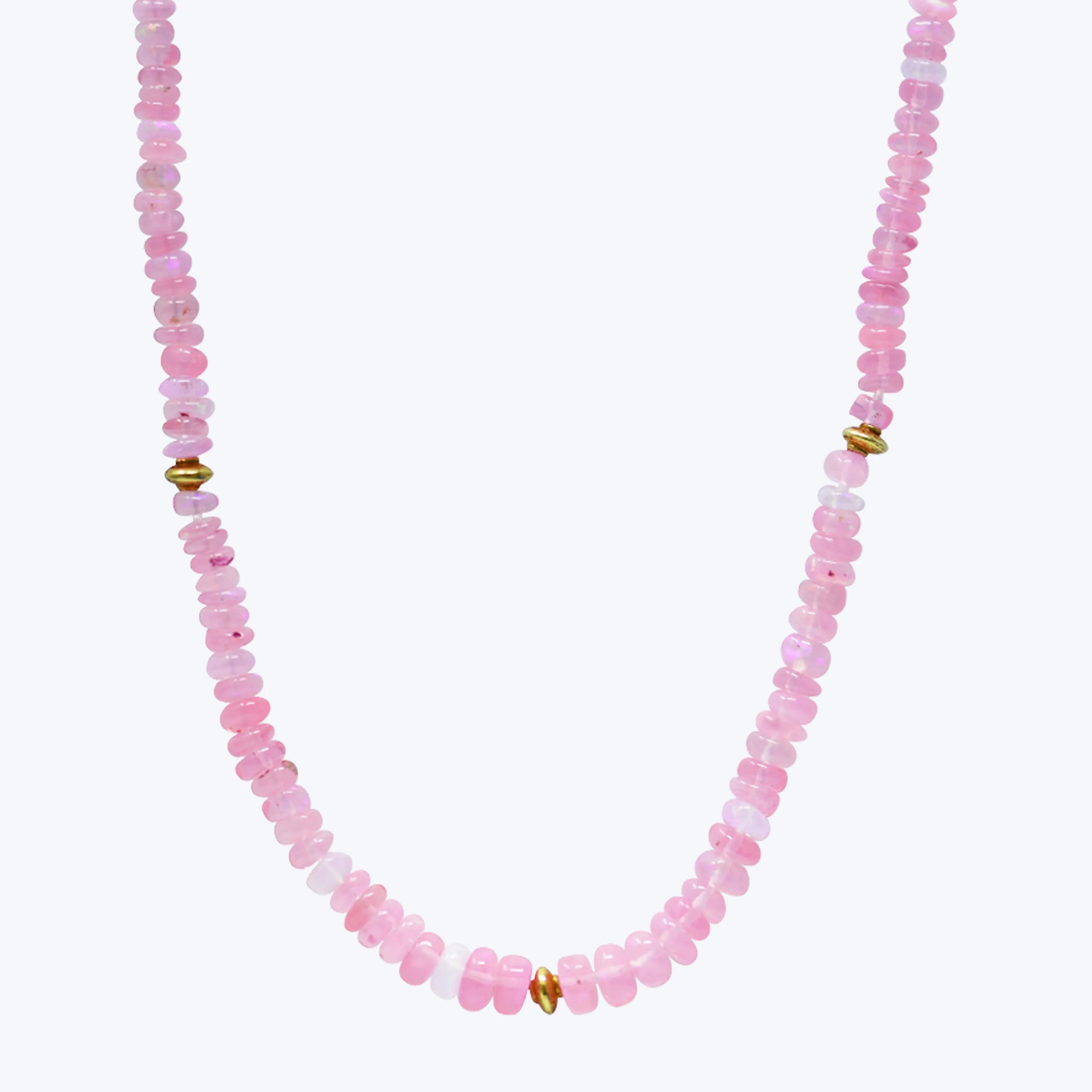 Boheme Pink Opal Ethiopian Beaded Necklace