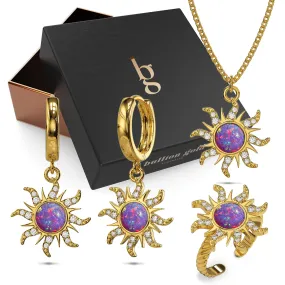 Boxed Rapunzel Opal 3 Pieces Jewellery Set