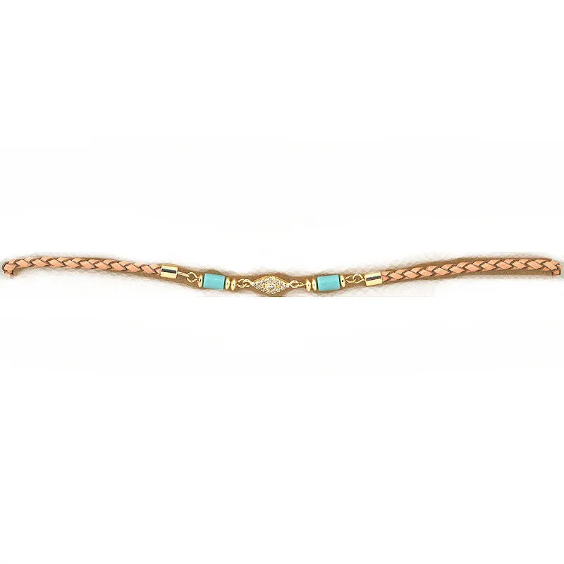 Braided Charm Choker