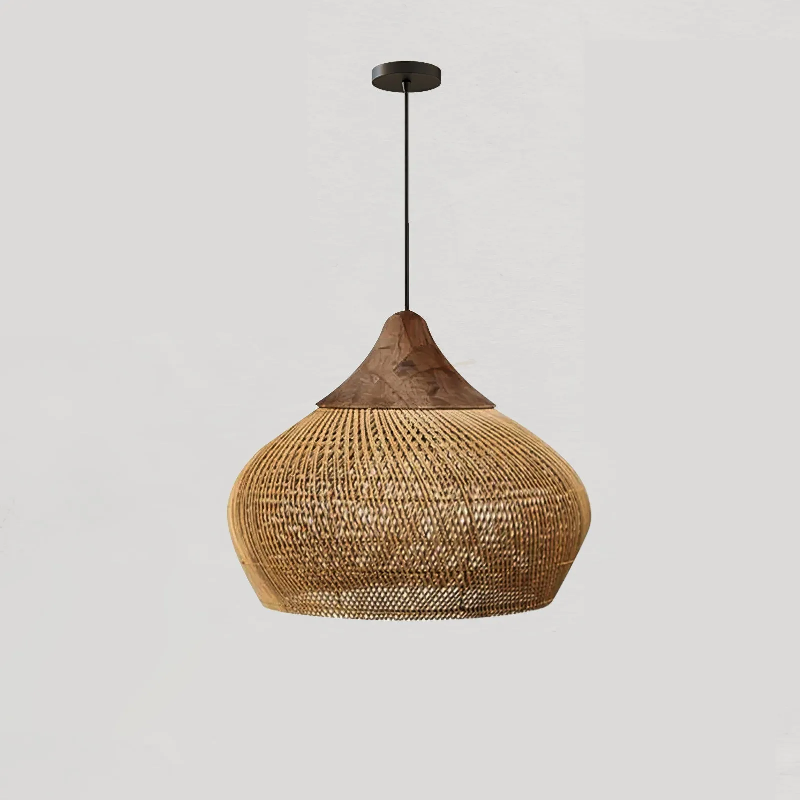 Braided Rattan Pendant Lamp