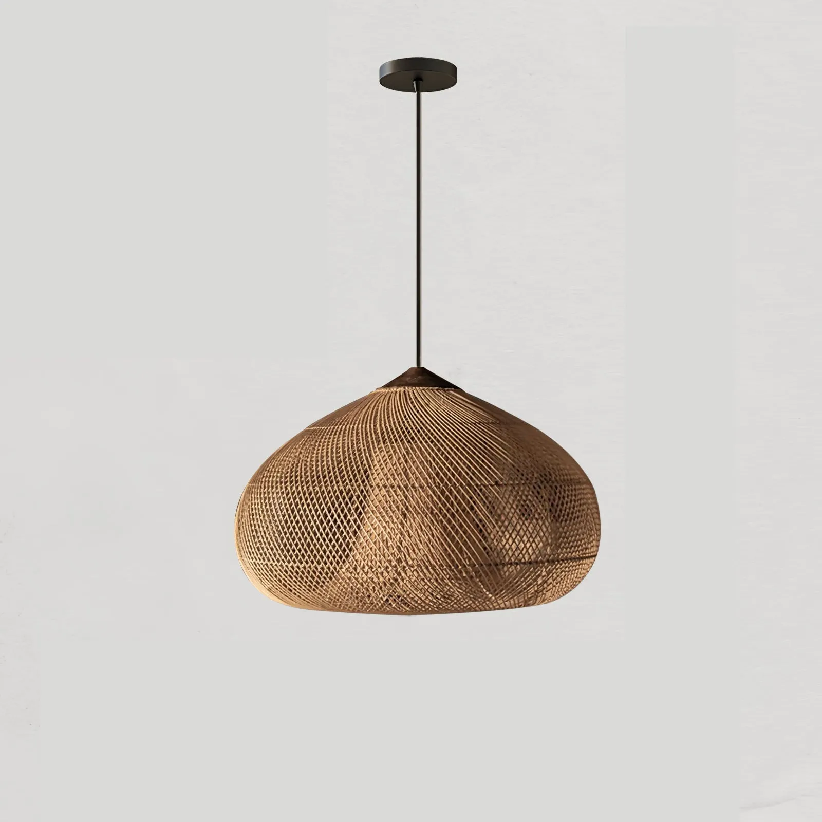 Braided Rattan Pendant Lamp