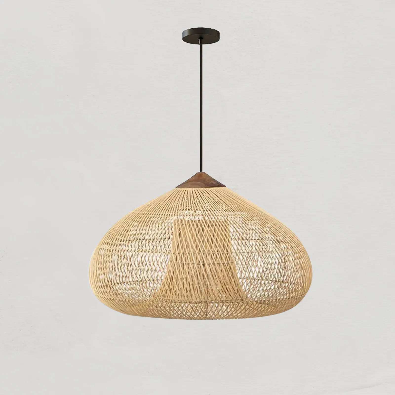 Braided Rattan Pendant Lamp