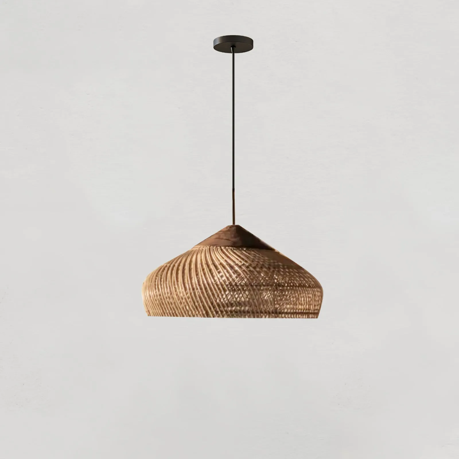 Braided Rattan Pendant Lamp