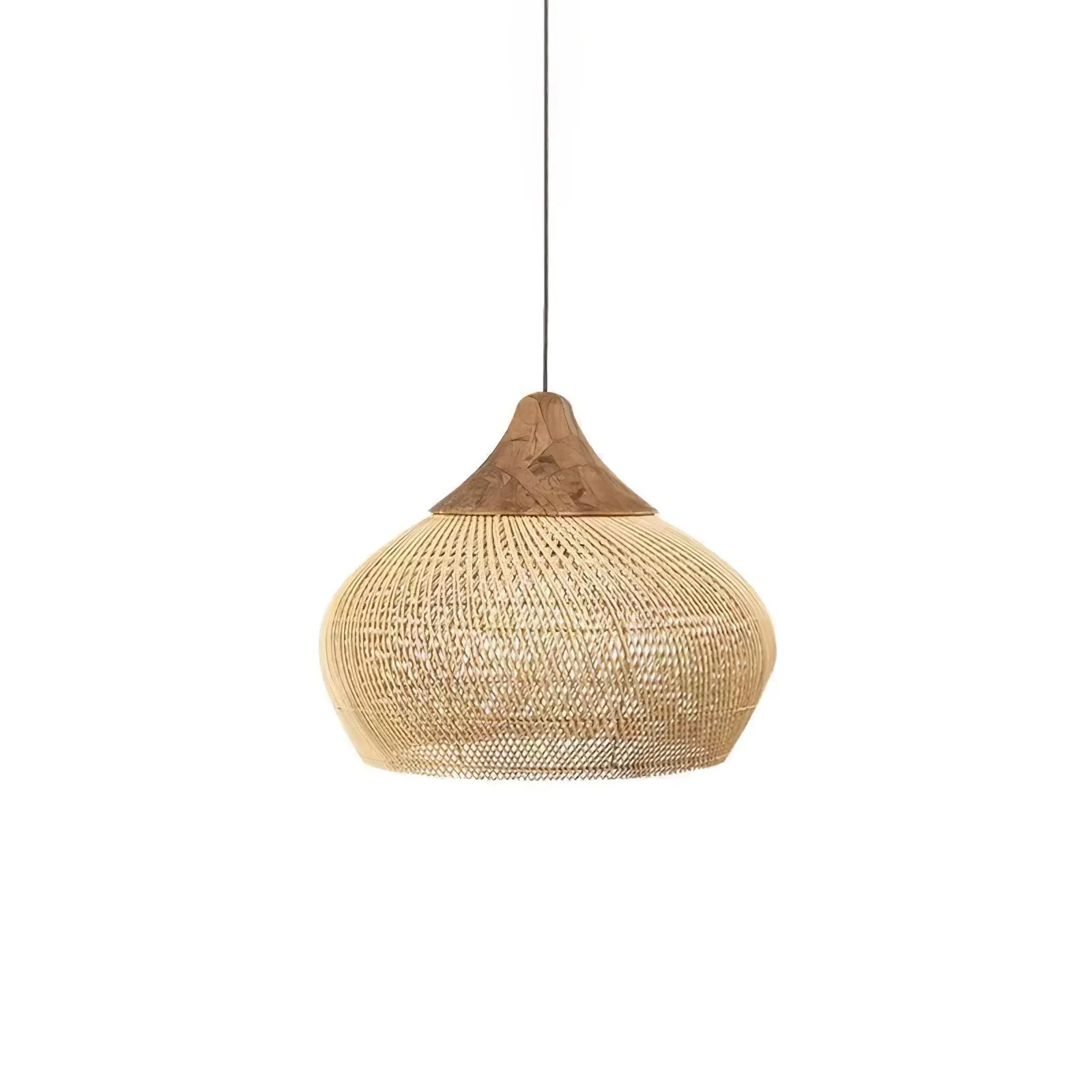 Braided Rattan Pendant Lamp