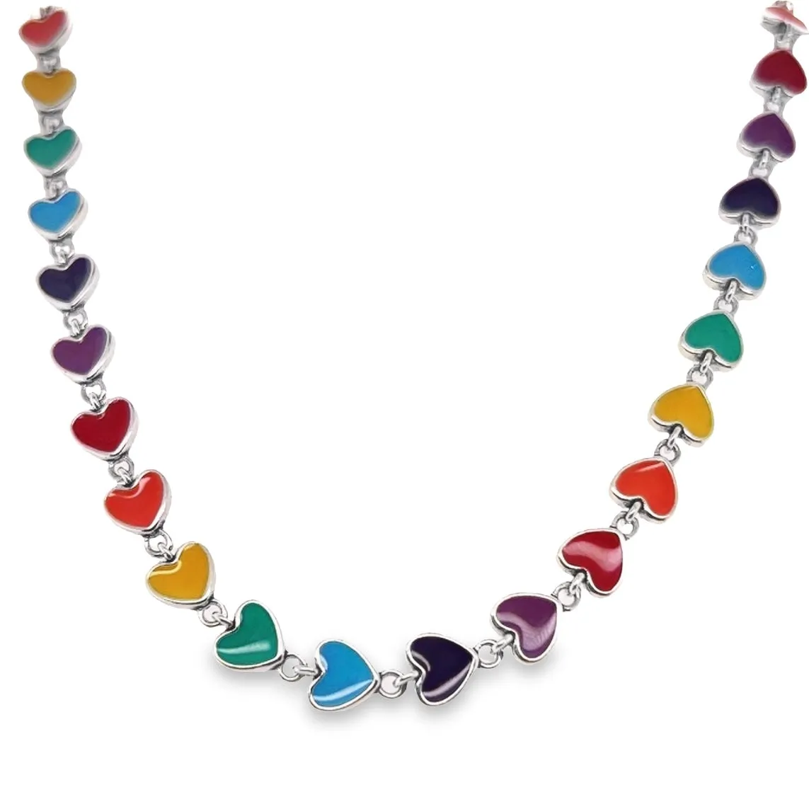 CA230 Multi-color Heart Necklace