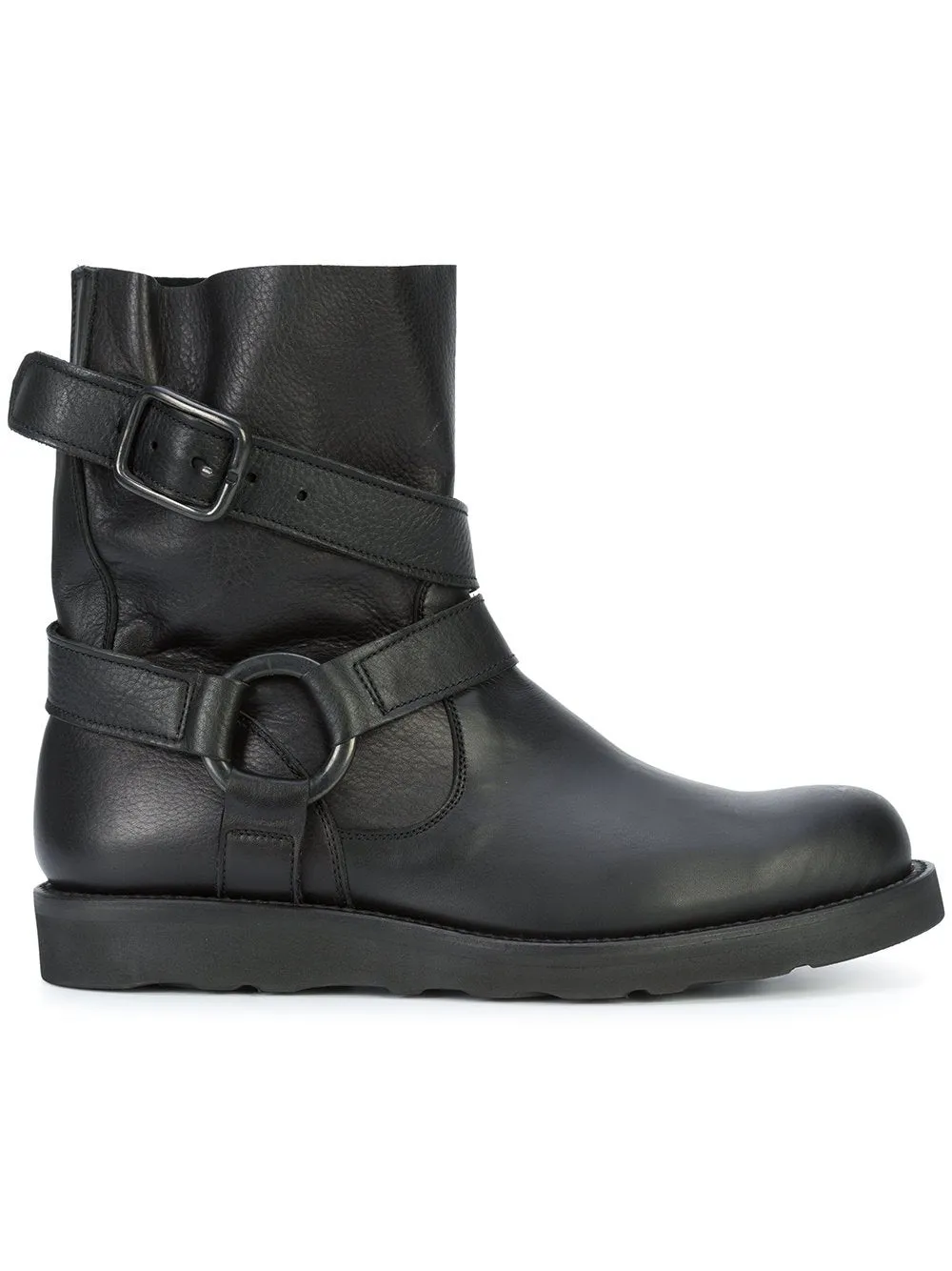 Calf Leather Ring Boots