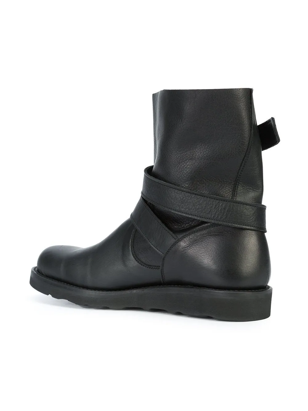 Calf Leather Ring Boots