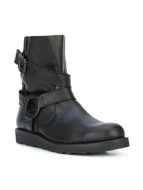 Calf Leather Ring Boots