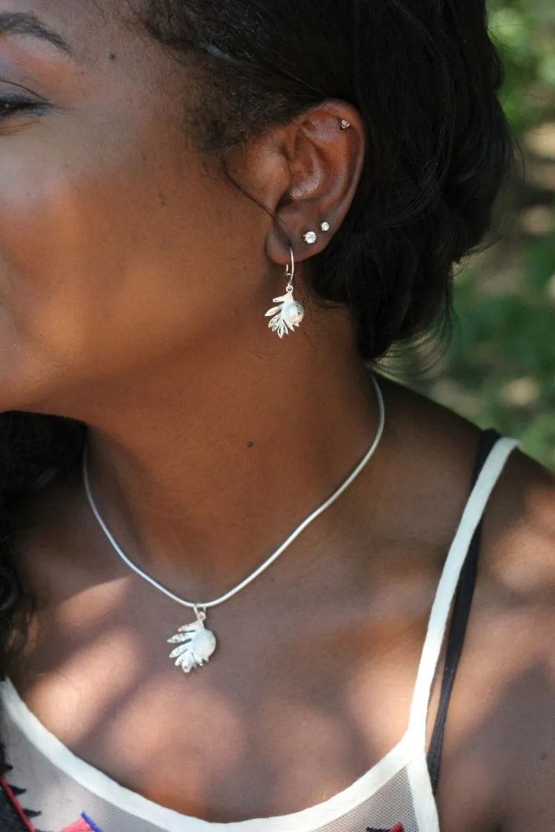 Caribbean Island Breadfruit Pendant with Chain