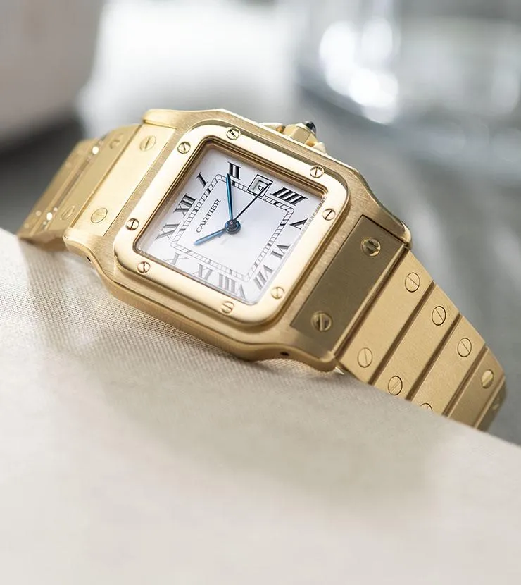 Cartier Santos 18kt Yellow Gold Box and Papers