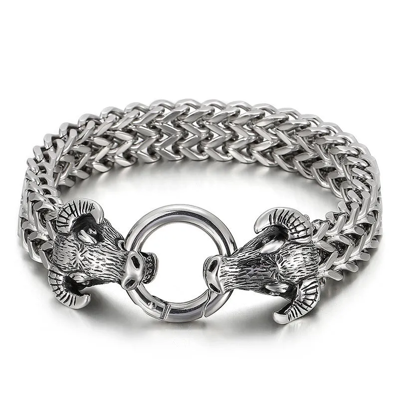 Celestial Steel Bracelet for Men - Zodiac Inspired Fashion Accessory