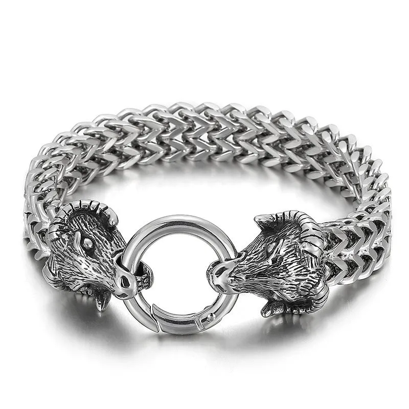 Celestial Steel Bracelet for Men - Zodiac Inspired Fashion Accessory