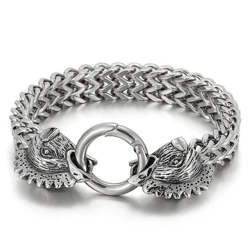 Celestial Steel Bracelet for Men - Zodiac Inspired Fashion Accessory