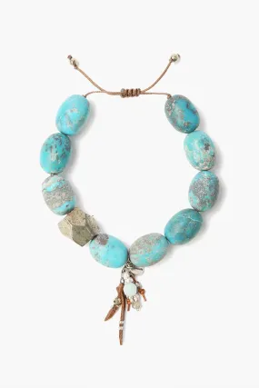 Chan Luu Turquoise Stone Pull-Tie Bracelet