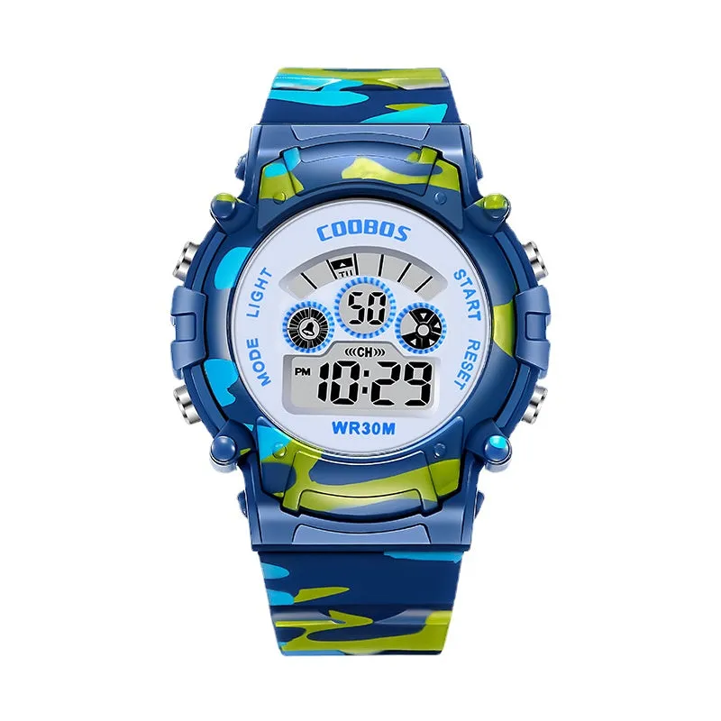 Children's Watch Luminous Waterproof Multifunctional Electronic Watch for Male and Female Students