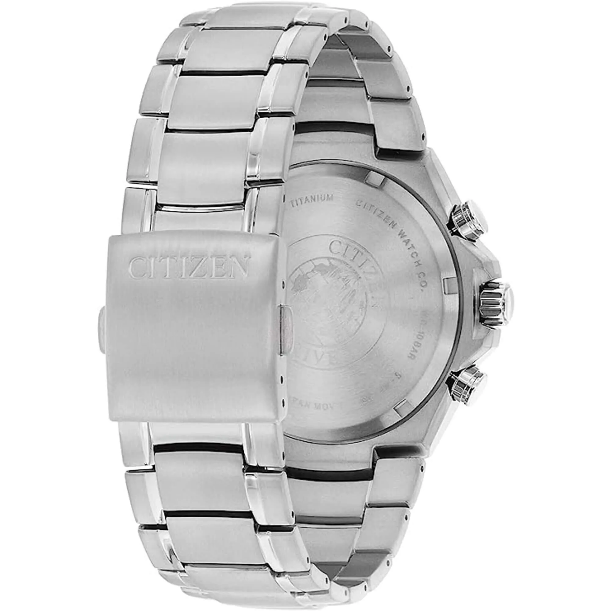 Citizen Men's Watch - Eco Drive Chronograph Black Dial Titanium Bracelet | CA0700-86E