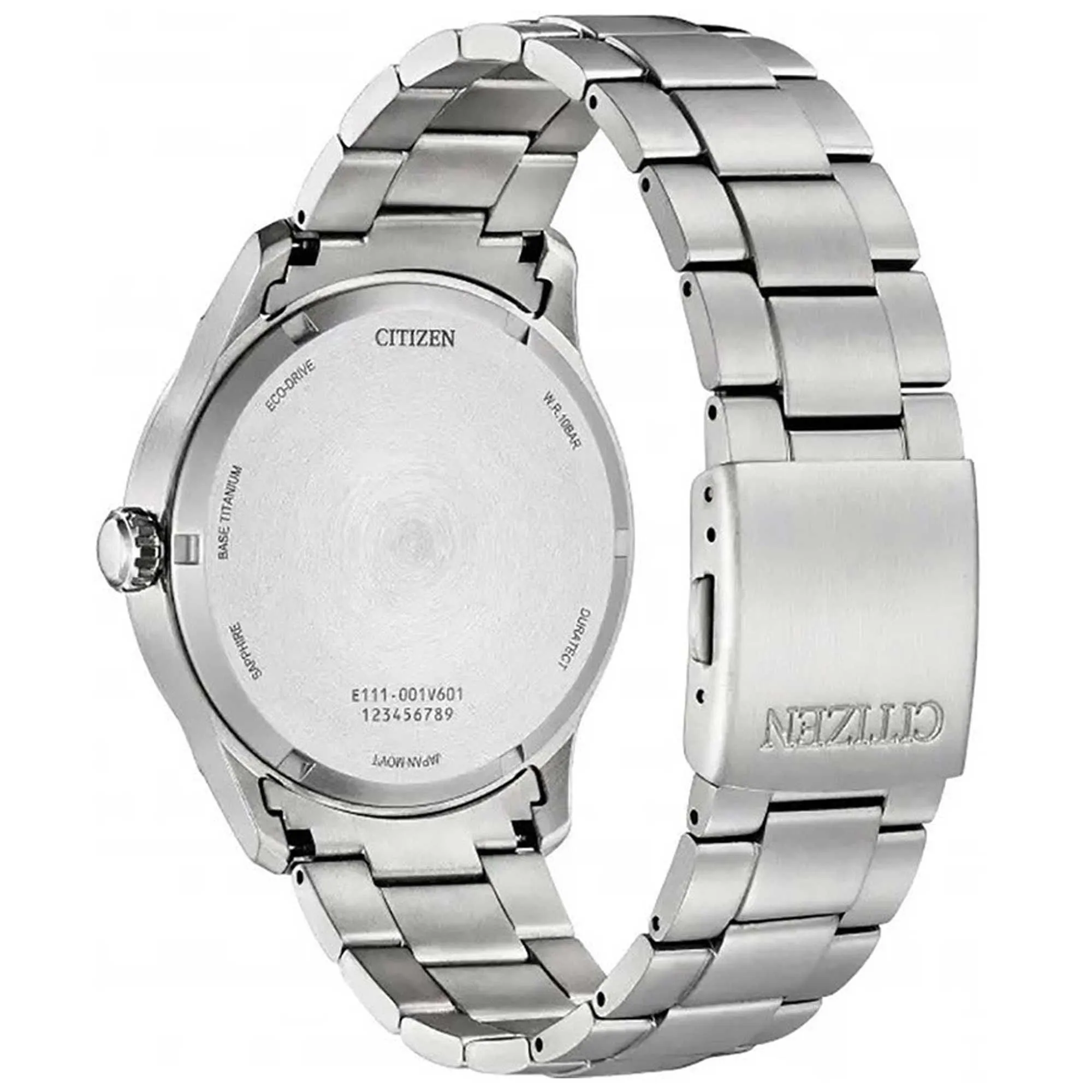 Citizen Men's Watch - Eco-Drive Green Dial Silver Titanium Bracelet | BM7570-80X