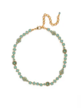 Classic Floral Tennis Necklace - NBE2BGPAC