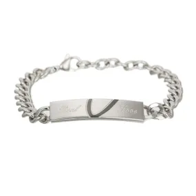 Classic Puzzle Love Couple Bracelet - Titanium Steel Valentine's Day Jewelry