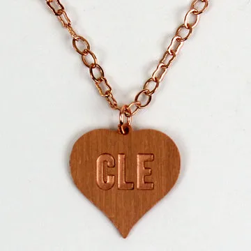 CLE Heart Pendant With Matching Chain