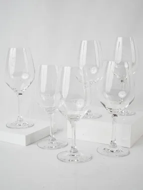 Collection of wine glasses from French wineries - Lot 4