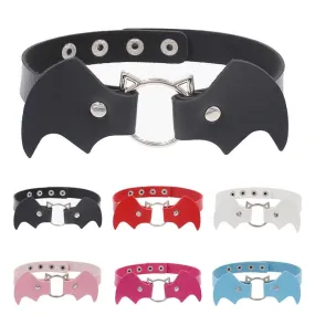 Colorful Bat Leather Chokers