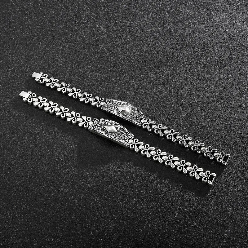 Creative Flower Bay Titanium Steel Bracelet for Men