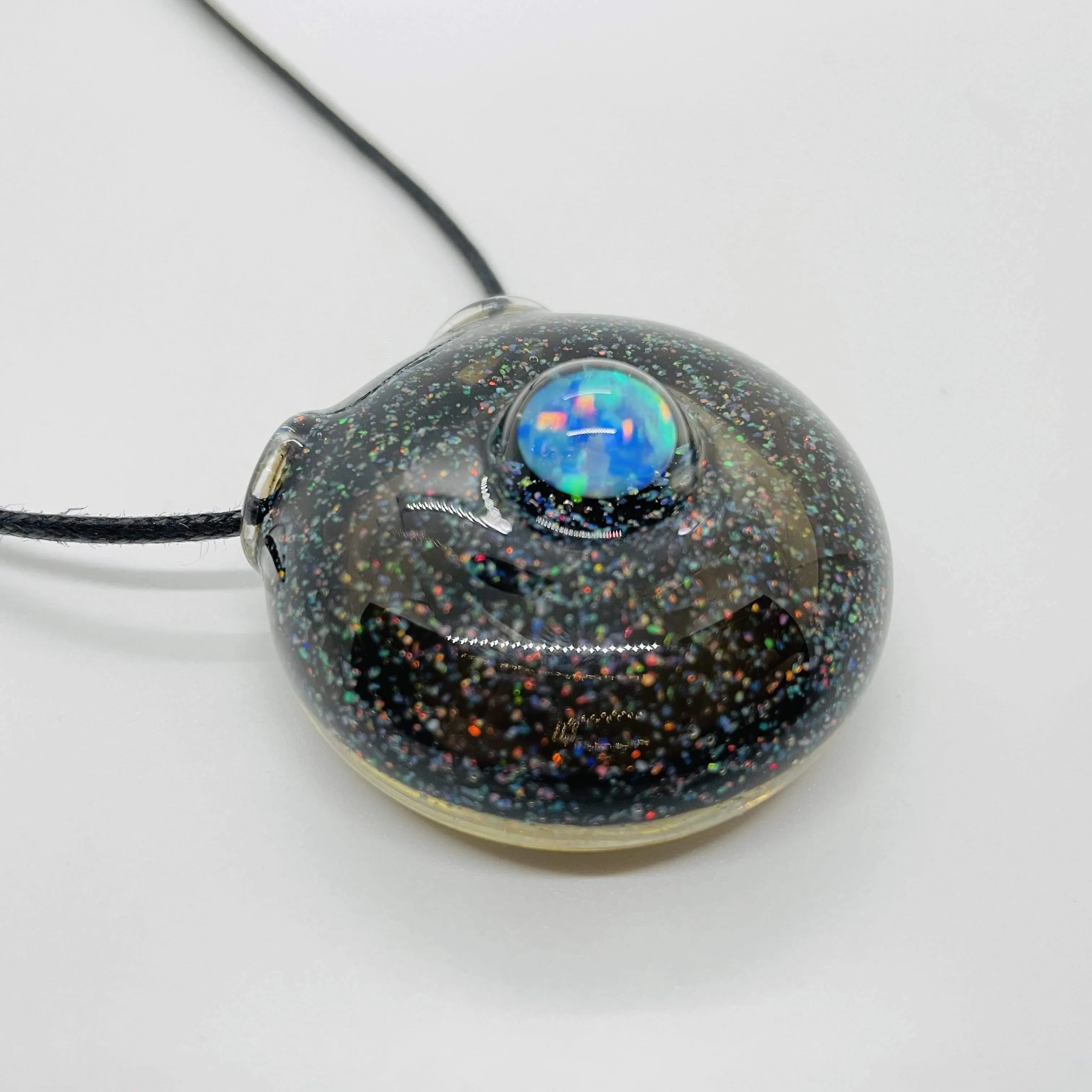 Crushed Opal Pendant with 8mm Opal