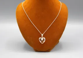 Crystal Heart Sterling Silver Pendant