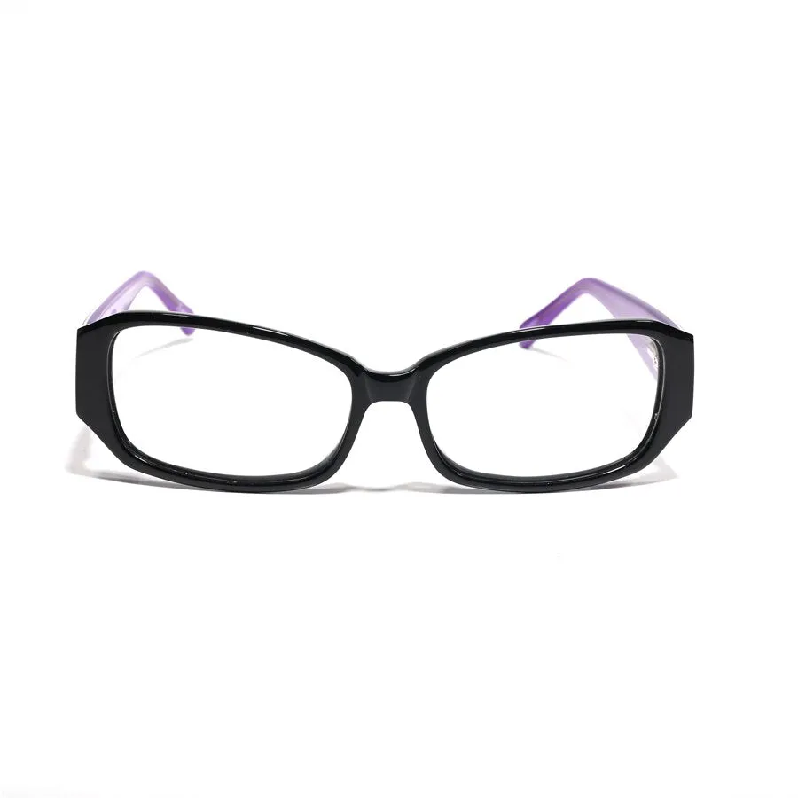 Cubojue Women's Full Rim Rectangle Acetate Hyperopic Reading Glasses 609521