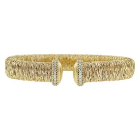 Cuff in Yellow Gold with Diamonds