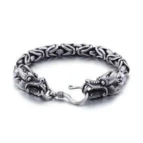 Dragon Hook Titanium Steel Men's Punk Bracelet by Planderful Collection - Stylish Retro European and American Jewelry