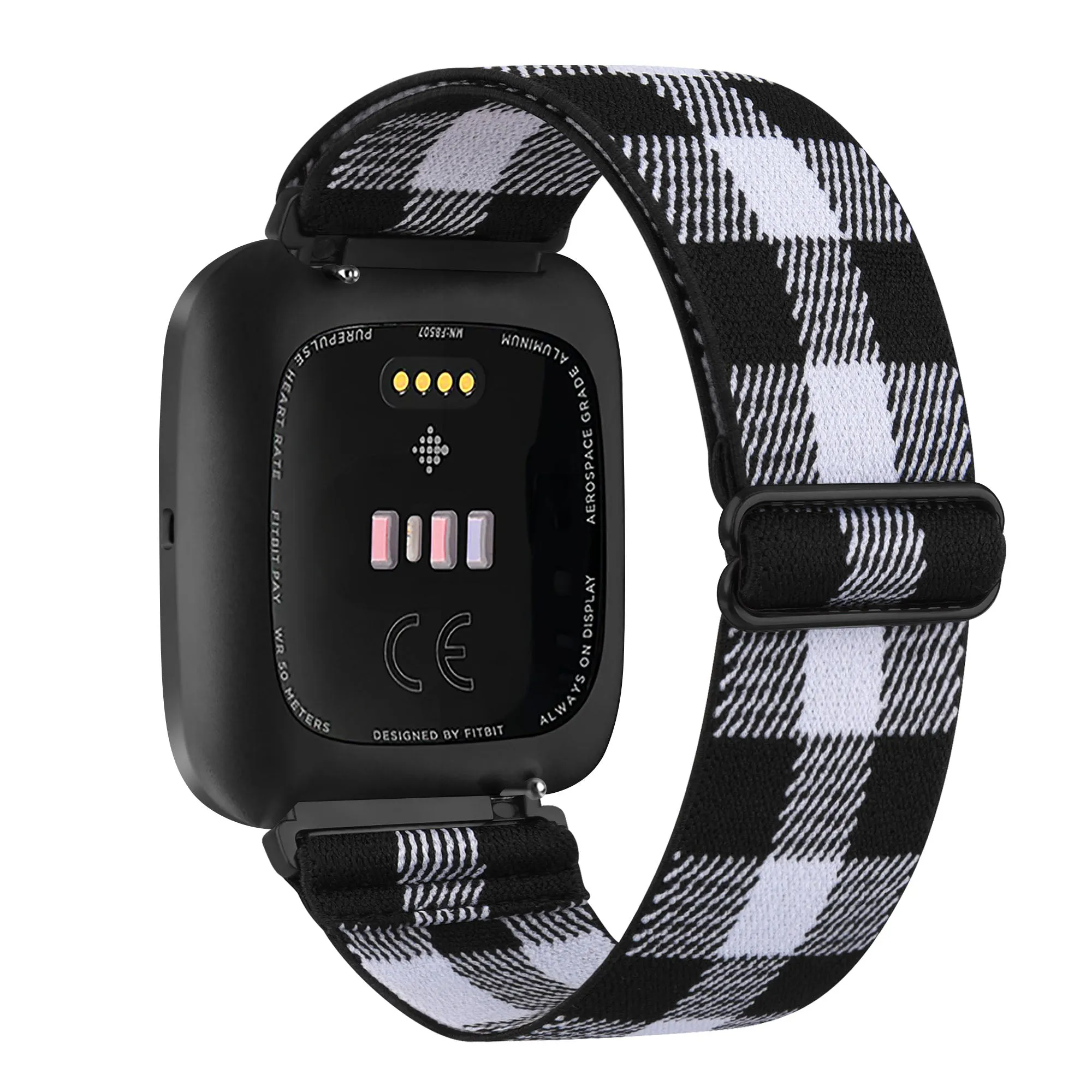 Elastic Woven Loop Strap for Fitbit Versa 3 2 Versa Lite Band Adjustable Nylon Sport Watchband Bracelet for Fitbit Sense Band