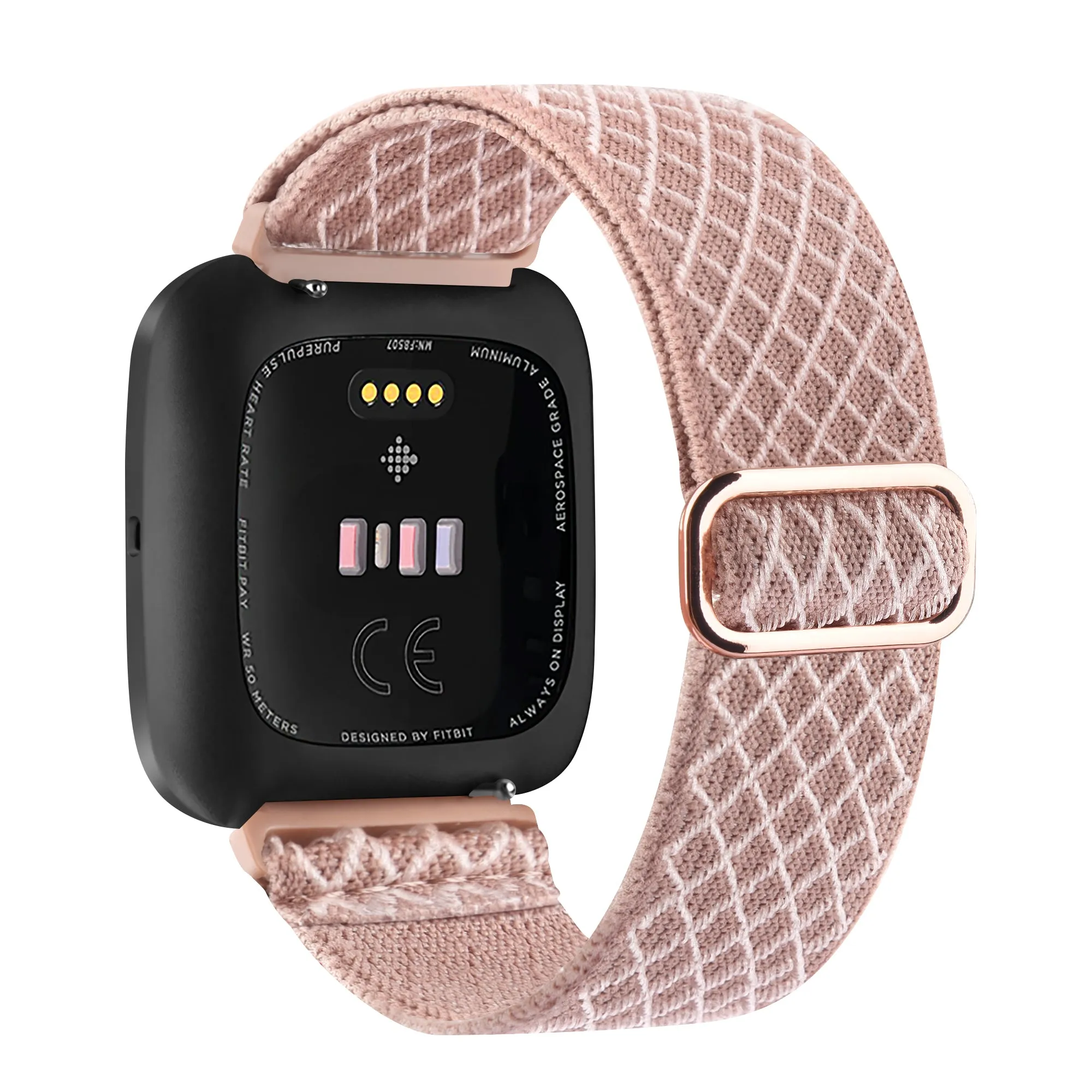 Elastic Woven Loop Strap for Fitbit Versa 3 2 Versa Lite Band Adjustable Nylon Sport Watchband Bracelet for Fitbit Sense Band