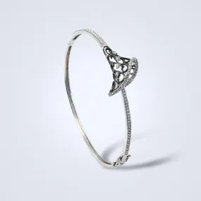 Elegant Black and White Diamond Bangle