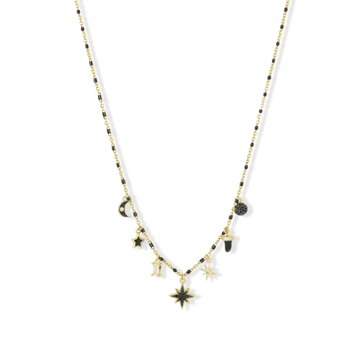 Ella Charm Necklace Black