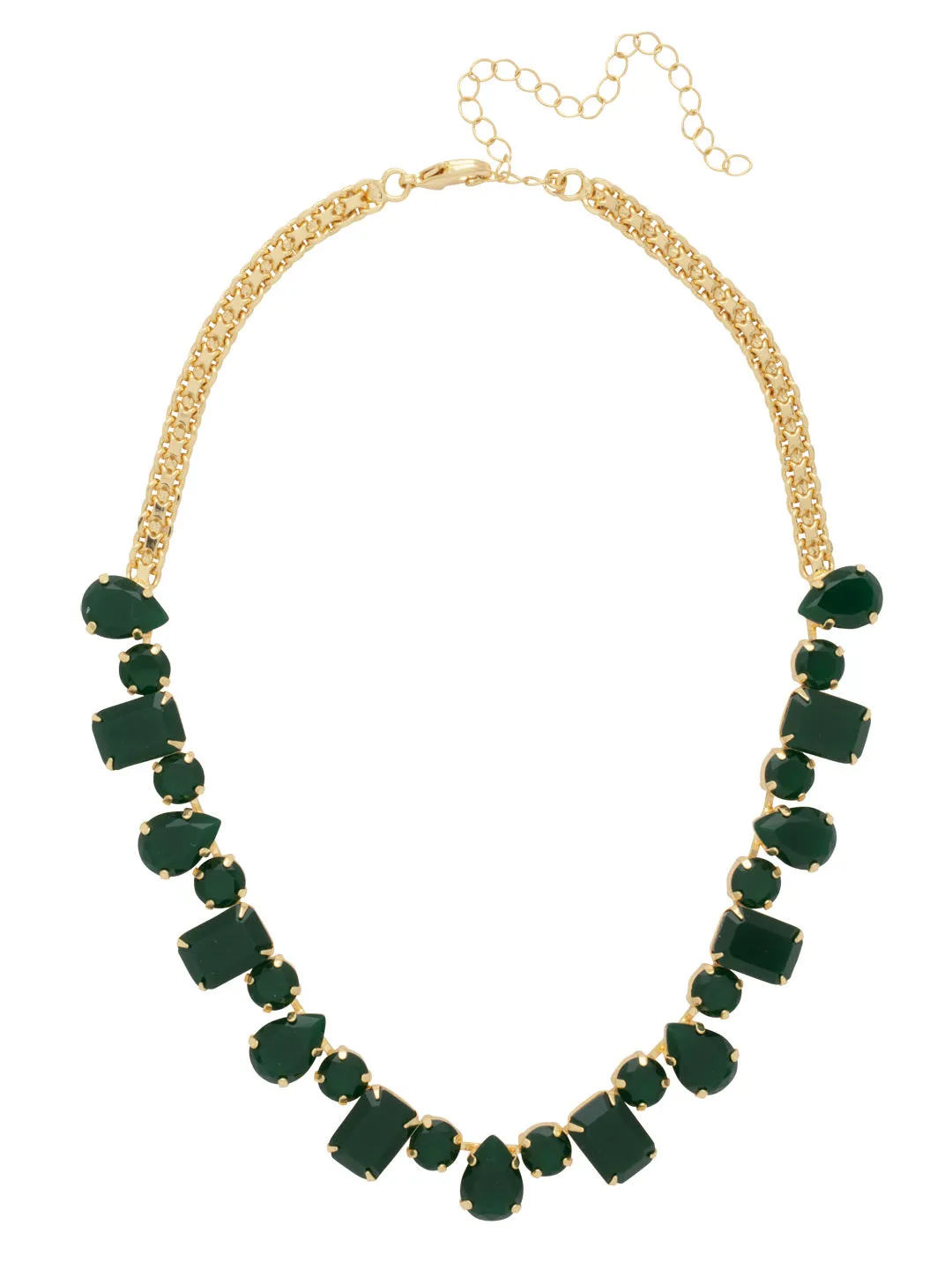 Emerald Pear Tennis Necklace - NFN4BGPGO