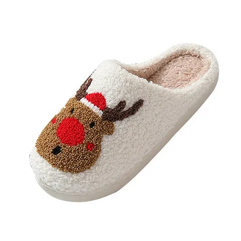 Family Cartoon Plush Slippers For Women