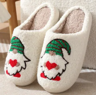 Family Cartoon Plush Slippers For Women