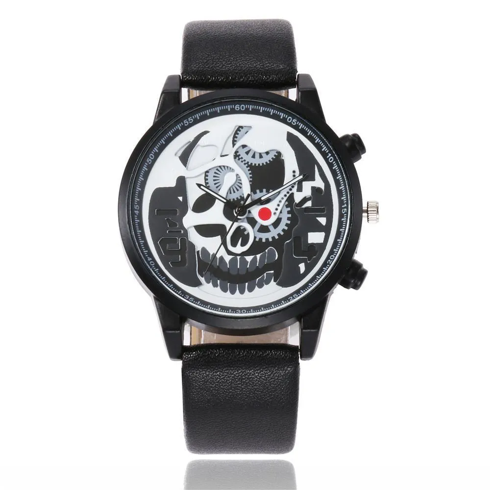 Fashion Casual Skull Pattern Quartz Watch For Men