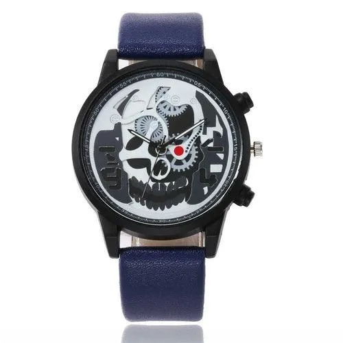 Fashion Casual Skull Pattern Quartz Watch For Men