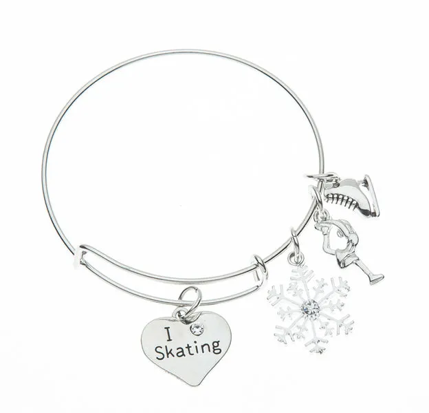 Figure Skating Charm Bracelet