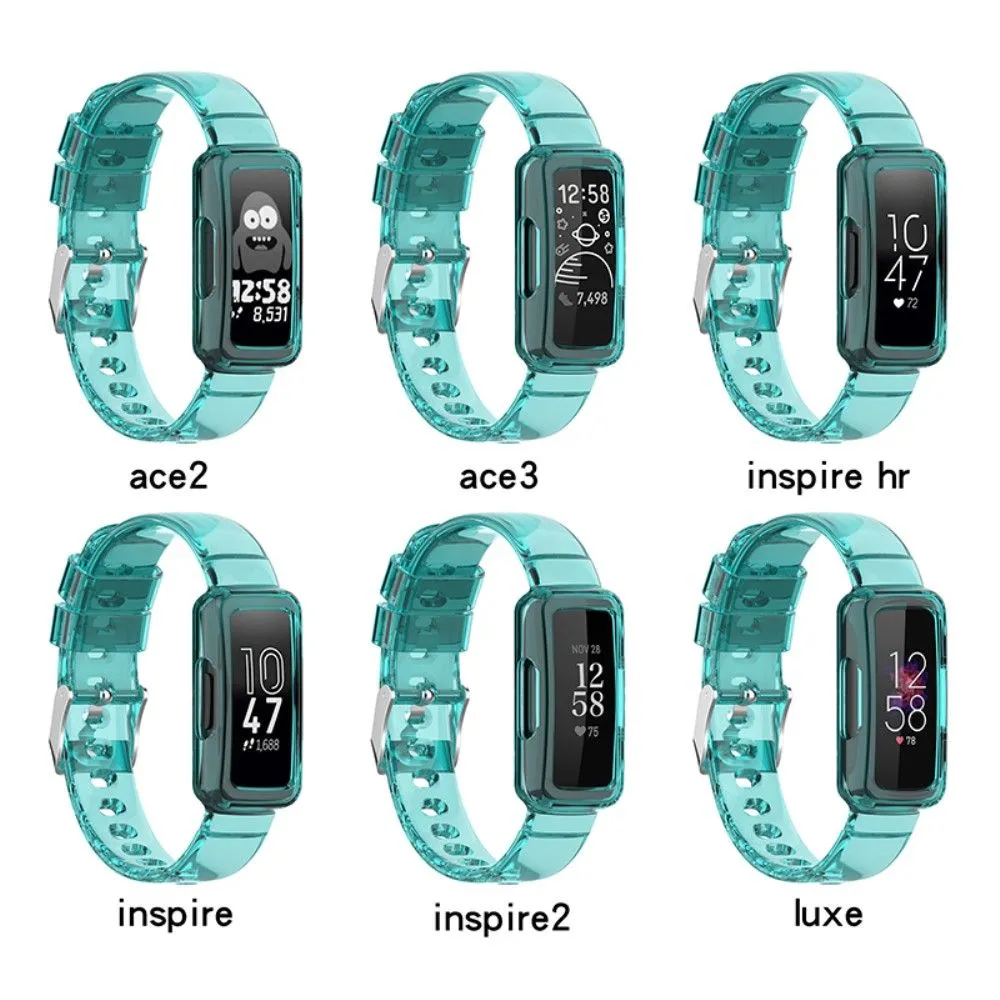 Fitbit Ace 3 / Luxe / Inspire HR clear TPU cover   watch strap - Black