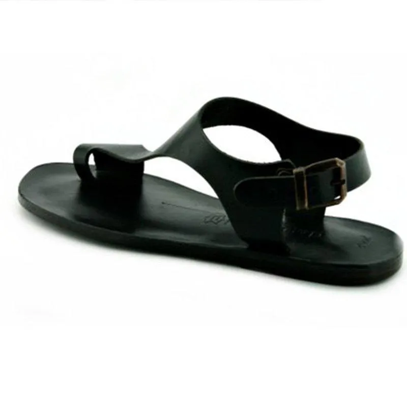 Flip sandals ankle strap ring toe sandals