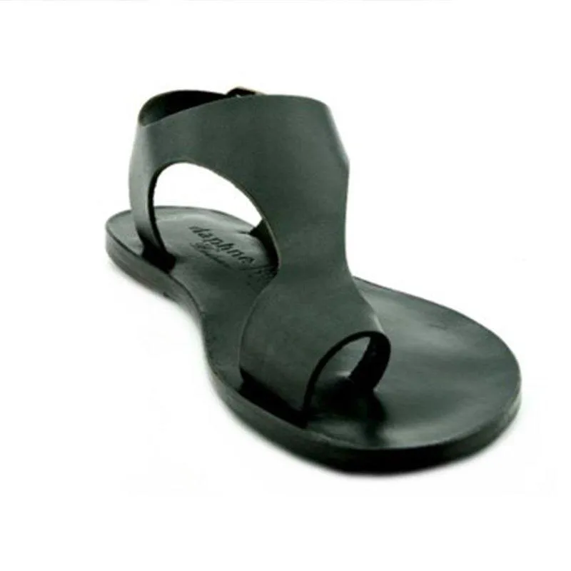 Flip sandals ankle strap ring toe sandals