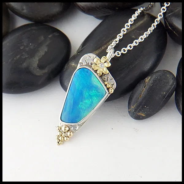 Floral Opal Doublet Pendant