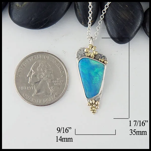 Floral Opal Doublet Pendant