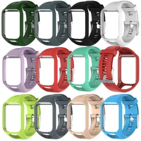 For TomTom Multi-Sport /Runner2/3 replacement silicone Watch band