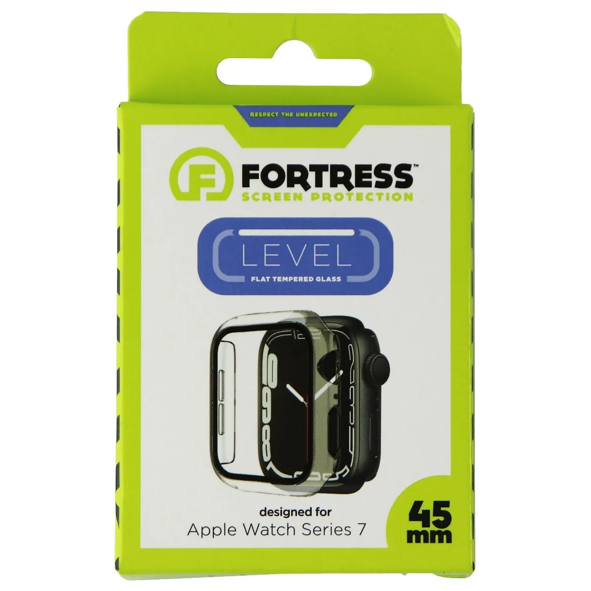 Fortress LEVEL Series Flat Tempered Glass for Apple Watch Series 7 (45mm) Clear