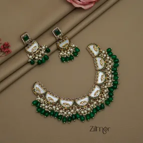 FS1011256 - Sabyasachi inspired Kundan Choker Earrings Set